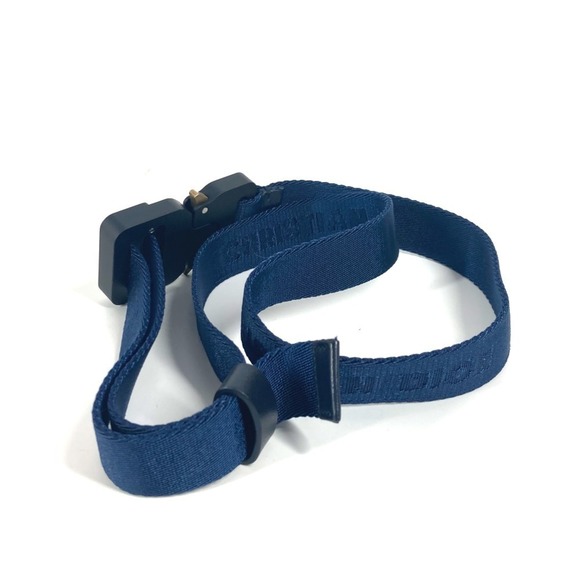 Christian Dior Dior CD logo roller gacha belt accessory canvas men's navy - Picture 1 of 9